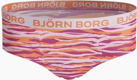 Björn Borg - Meisjes - Zebra Hipster 1-Pack - Multicolour/Oranje/Roze - Maat 158-164