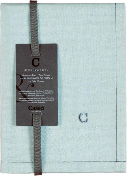 Cawö Cuisine Solid theedoek - zeegroen
