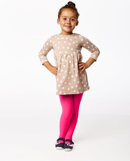 Merry Style WL-010 Kinderen Panty - 60 DEN -Microvezel - Meisjes - Polyamide - Neonroze - 152-158