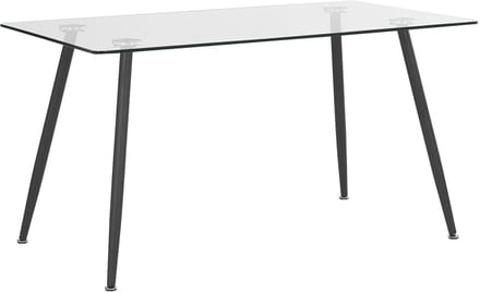 MIDLAND - Eettafel - Zwart - 80 x 140 cm - Veiligheidsglas