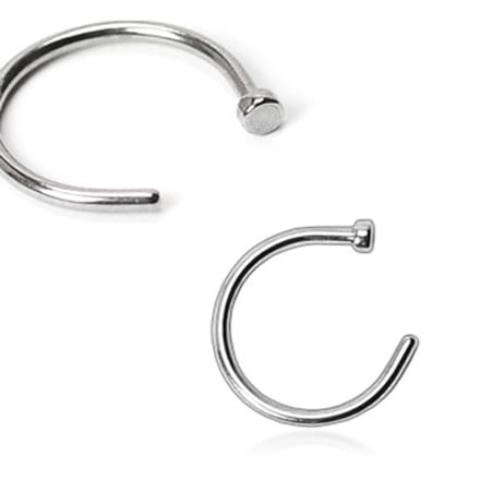 Neuspiercing open ring 0.8x8 - zilver - LMPiercings