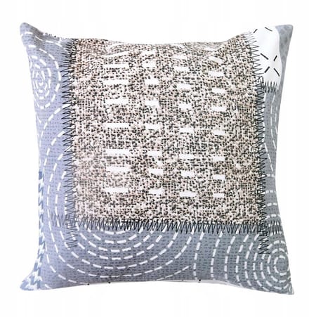 Flanelove Kussensloop 40x40 cm Grijs Patchwork - Zacht & Warm
