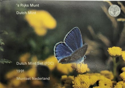 Set munten 1991 - 5 Gulden - Rijksdaalder - gulden - 25 cent - 10 cent - 5 cent