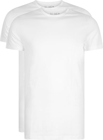RJ Everyday 2-Pck Utrecht Thin O-Neck Extra Long Wit S
