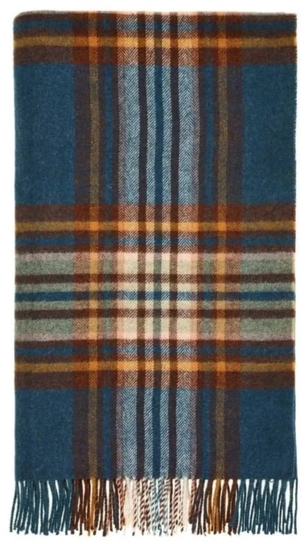 Plaid St. Ives Groen - Shetland Lamswol - 140x185 - Bronte by Moon