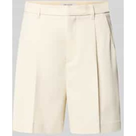 straight fit shorts met viscosegehalte model 'Tailor'