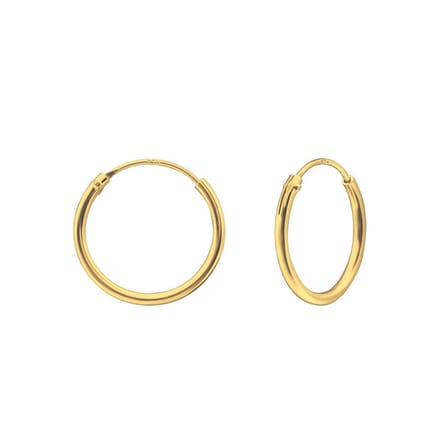 Montebello Oorbellen Alina M - 925 Zilver Verguld - 1,2mm - ∅14mm