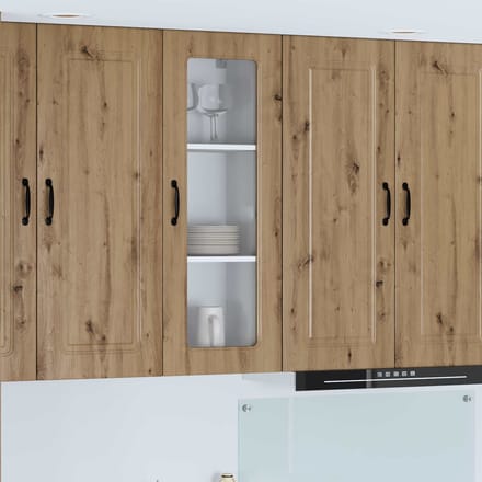 vidaXL - Vaatwasserpaneel - KALMAR - Artisan - Eiken - 40 - x - 31 - x - 100 - cm