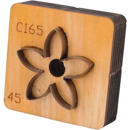 Bloem Leer Snijmal   Houten Basis Koolstofstaal Bloemvormig Leer Snijvorm voor Ambacht