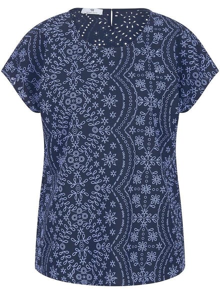 Overslagblouse Van Peter Hahn blauw
