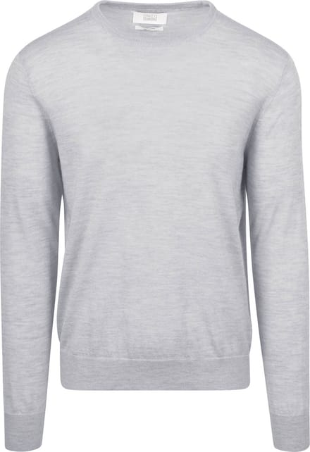 King Essentials The John Pullover Merino Lichtgrijs - Maat XL - Heren - Pullovers