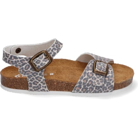 Braqeez - Maat 33 - Sally Spain Meisjes Sandalen - Print - Leer - Gesp