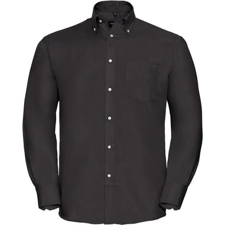 Russell Collection Heren Ultimate Non-Iron Formeel Overhemd Met Lange Mouwen (Zwart)