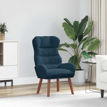 vidaXL - Fauteuil - Blauw - 69 - x - 74 - x - 93 - cm - Fluweel