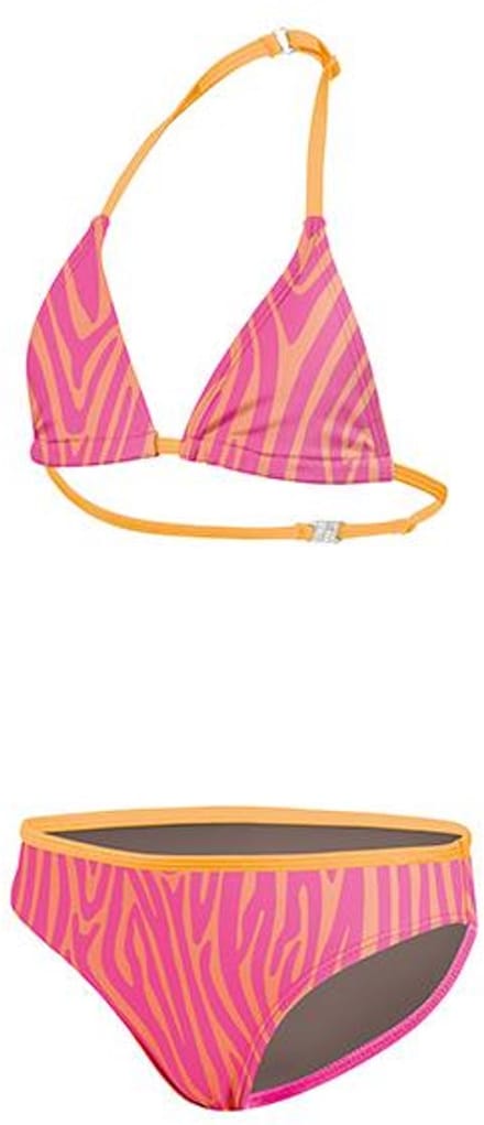 Beco Zebra Vibes driehoekige bikini voor meisjes | Roze/oranje - 176