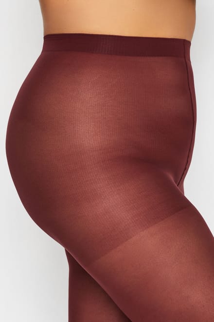 Yours Premium Panty Van 50 Denier In Bordeauxroodsize 44-48