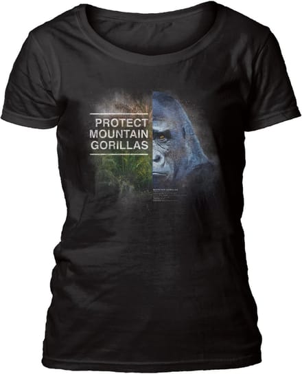 Ladies T-shirt Protect Gorilla Black M