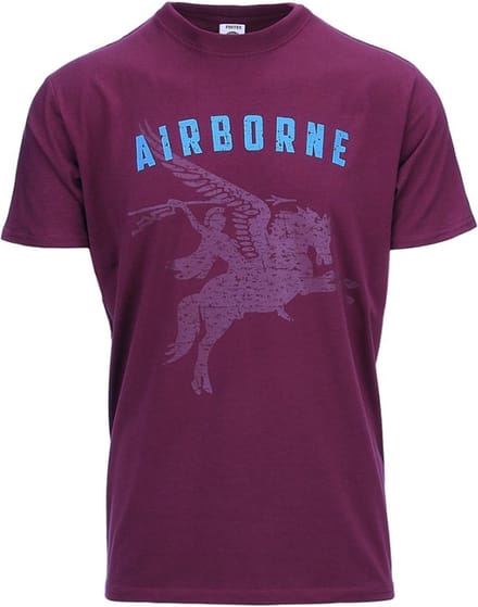 Fostex Garments - T-shirt Airborne Pegasus (kleur: Maroon / maat: S)