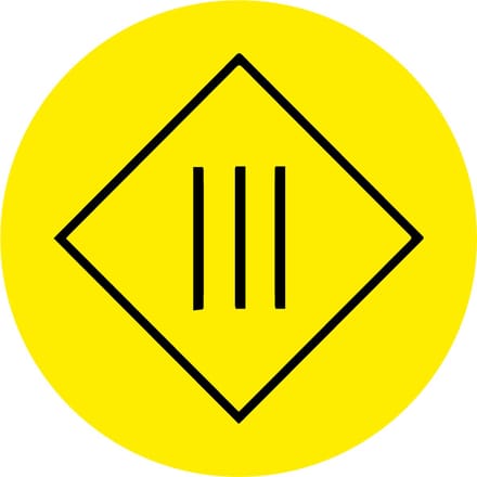 Elektrische veiligheidsklasse 3 sticker - vel 25 mm - 10 per vel