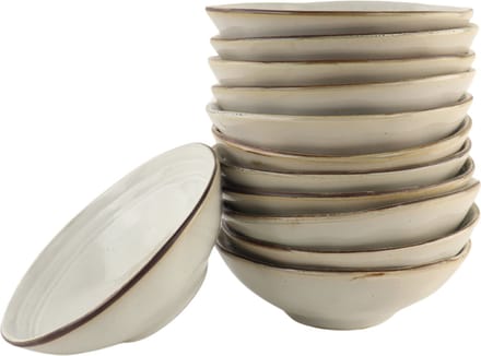 OTIX Soepkommen - 12 Persoons - Beige - Soeptassen - 15cm - Keramiek - LILY
