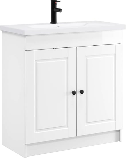 vidaXL - Badkamermeubel - Set - Hoogglans - Wit - 78,5 - x - 37,5 - x - 81 - cm