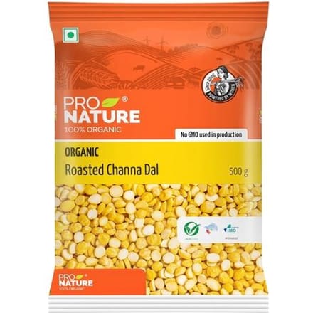 Pro Nature 100% Biologische Geroosterde Channa Dal, 500g yellow