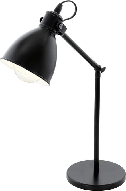 EGLO Priddy Tafellamp - E27 - 42,5 cm - Zwart/Wit