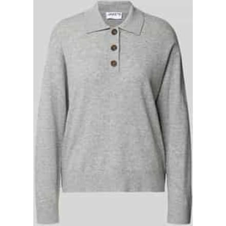 Regular fit shirt met lange mouwen van puur kasjmier met knoopsluiting