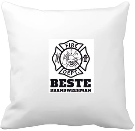 Akyol - beste brandweerman Kussen hoes - Beste brandweerman - firefighter - cadeau - 40 bij 40 cm