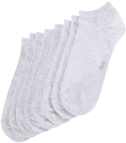 Tom Tailor - Sneakersokken in een set van 8 stuks - Maat 39-42 - silver grey