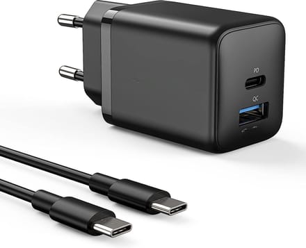 Snellader met usb-C Oplader 1 Meter voor S24/S23/S22/S21/S20/S10/A51/A53- Quick Charge / Super Fast Charge 35w - Gecertificeerde usb Adapter met usb-C Kabel
