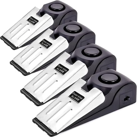 Solidchoice - Set van 4 Draadloze Deurstopalarm met 120dB Geluid