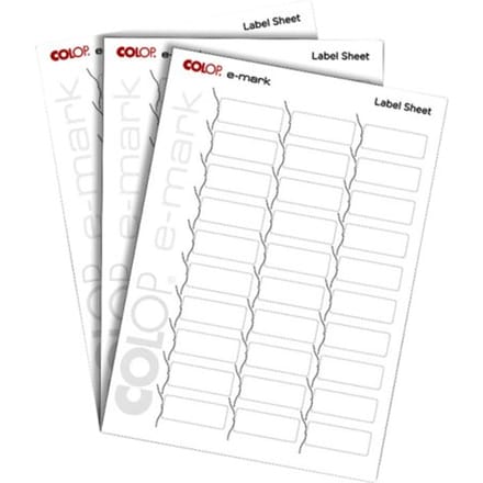 Label colop e-mark 48x18mm 300 stuks wit
