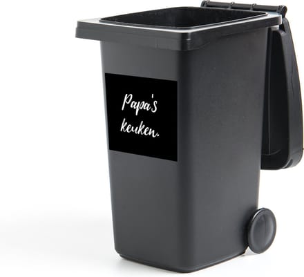 Container sticker Quotes - Spreuken - Papa - Papa's keuken - Vader - 40x40 cm - Kliko sticker