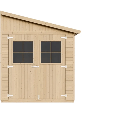 Timbela Houten tuinschuurtje met geimpregneerde vloer - 8.1 m² - M340A+M340G