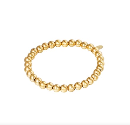 Sieraad & Zo van Mo | Armband Big Beads | Stainless Steel | Goud Kleurig