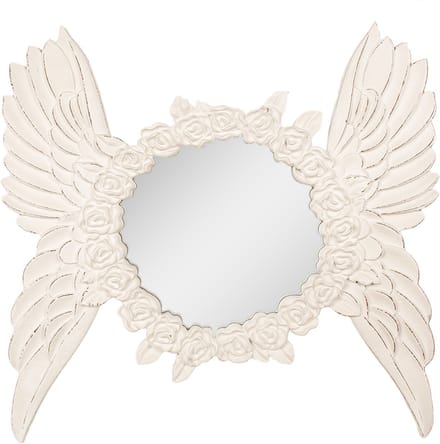 Clayre & Eef Spiegel 62x5x60 cm Beige MDF Vleugels