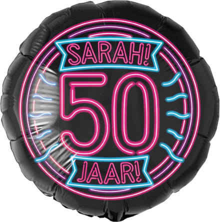 Folieballon - Sara 50 - Neon - Zonder vulling