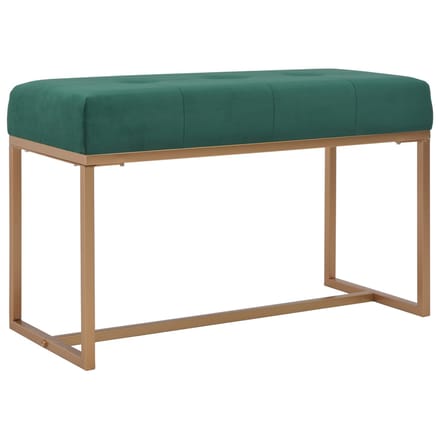 vidaXL - Bankje - 80 - cm - fluweel - groen