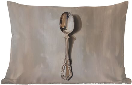 Buitenkussens - Lepel - Verf - Zilver - 60x40 cm - Weerbestendig