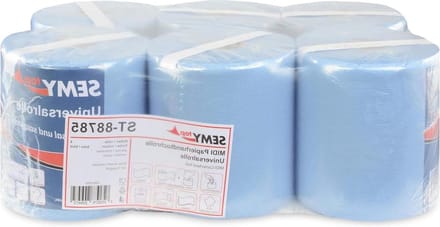 20 cm Blauwe Papier Handdoek Roll 2-Ply - Pak van 6