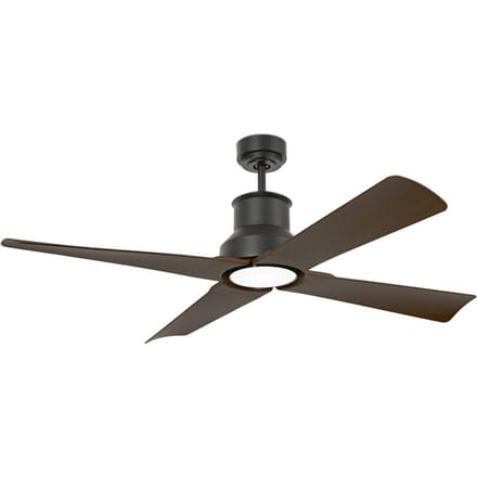 FARO BARCELONA Plafondventilator Winche M LED lamp IP44 zwart