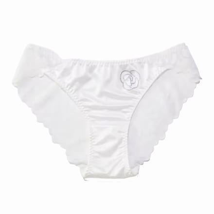 Satijnen Slip Dames - Sexy - Wit - Ondergoed - String - Lingerie - Maat L/XL