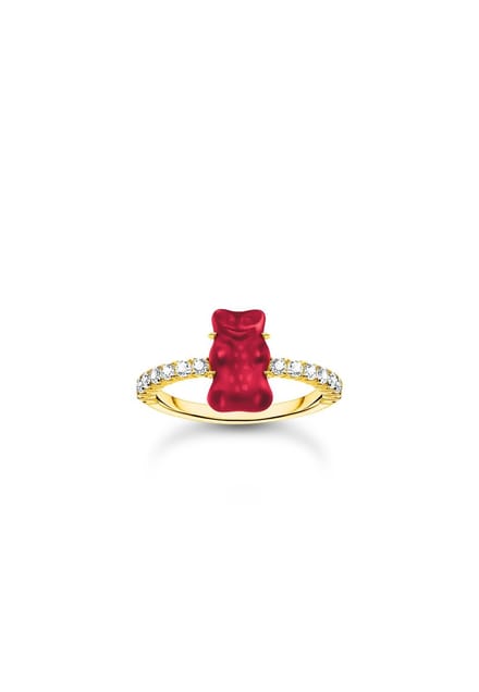 Thomas Sabo - TR2459-414-10-54 - Ring - 925 zilver - Dames - Goldbär rood - Ringmaat 54