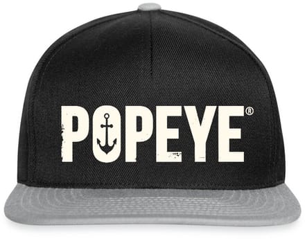 Popeye White Titel Snapback cap
