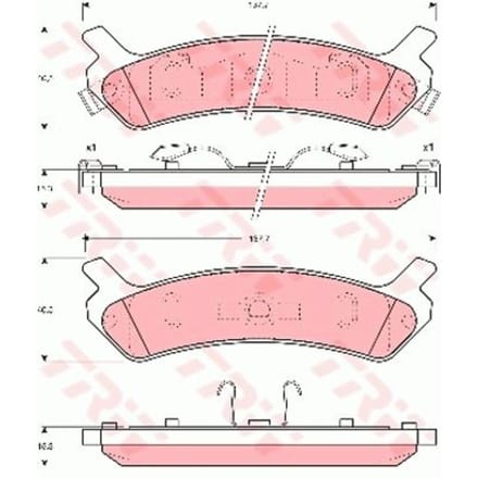 Remblokset TRW GDB896, achter