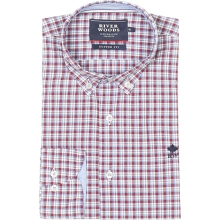 River Woods Cf Ls Princeton Clr Shirt Red Maat: 16 | Overhemden Outlet | Unisex | Wit