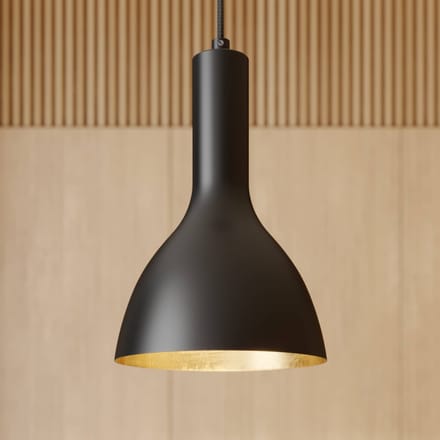 Arcchio - hanglamp - 1licht - Staal - H: 26 cm - E27 - zwart, goud