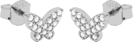 Karma Oorbellen Zirconia Symbols Butterfly | Zilver
