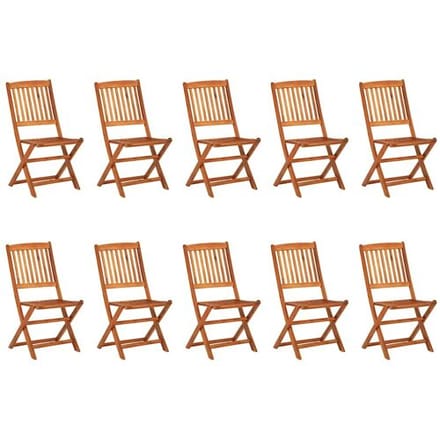 vidaXL - 11-delige - Tuinset - 280x90x75 - cm - massief - acaciahout